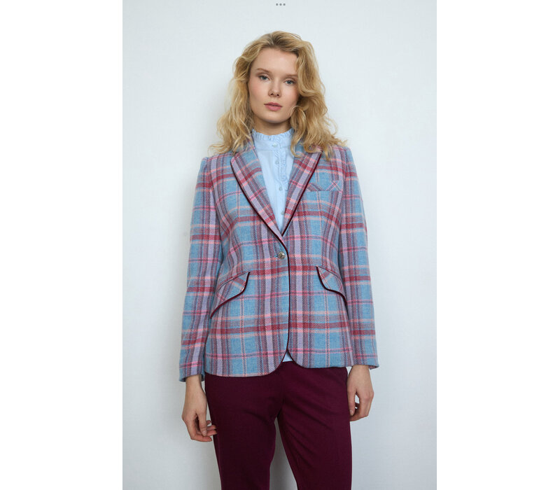 Bariloche LIBICUS Pink/Blue Check Blazer