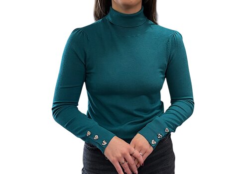 EsQualo A/W Esqualo 07709 Teal Polo Sweater w/Buttons