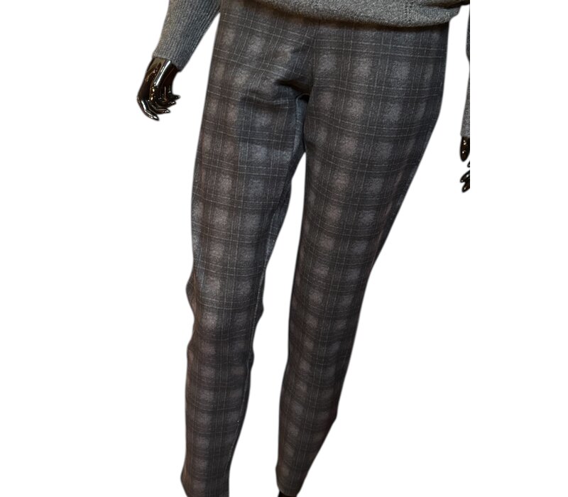 Pinns 4207/S Grey Check Pull Up Pants