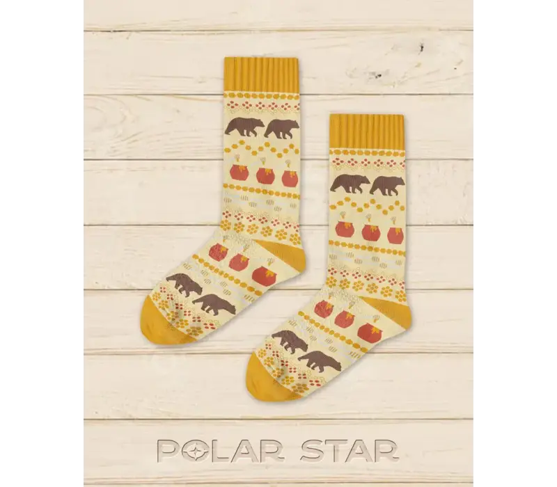 Polar Star Brown BEARS Warm Socks