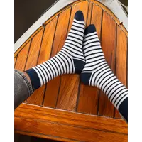 Polar Star Navy STRIPES Warm Socks