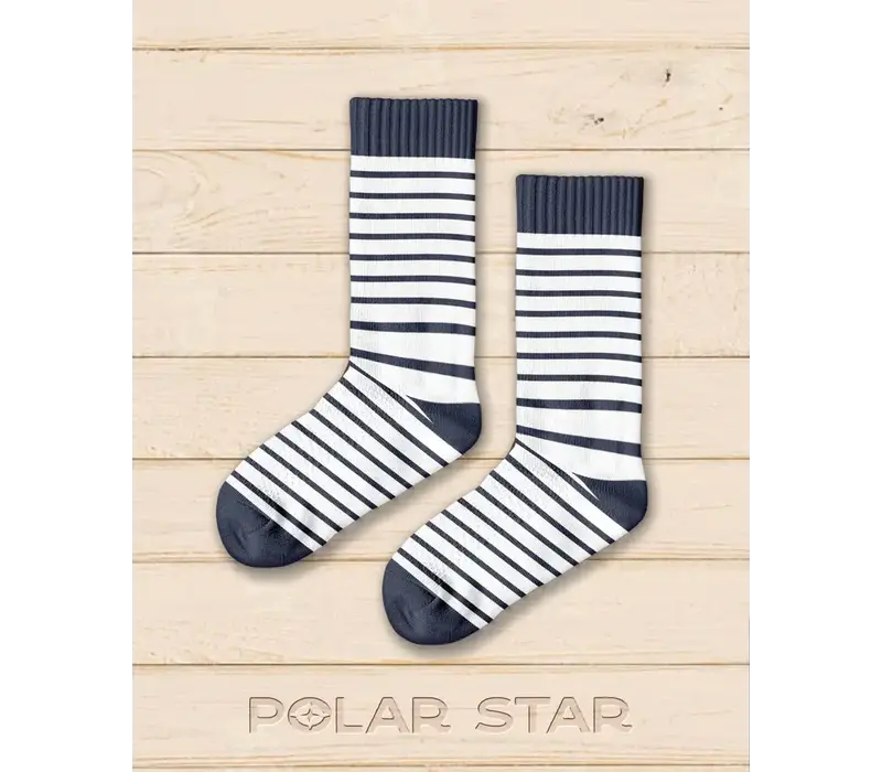 Polar Star Navy STRIPES Warm Socks