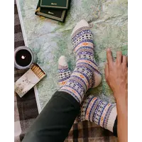 Polar Star Blue Multi AZTEC  Warm Socks