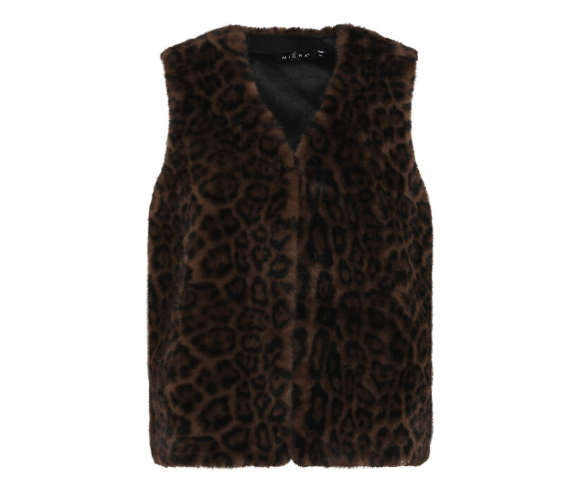 Micha 105 372 Faux Fur Leopardprint Gilet