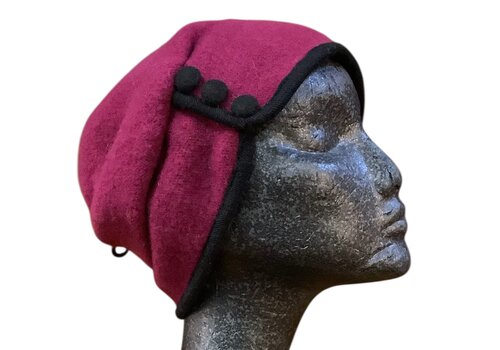 Seeberger Seeberger 019838 Grape Boiled Wool w/Buttons