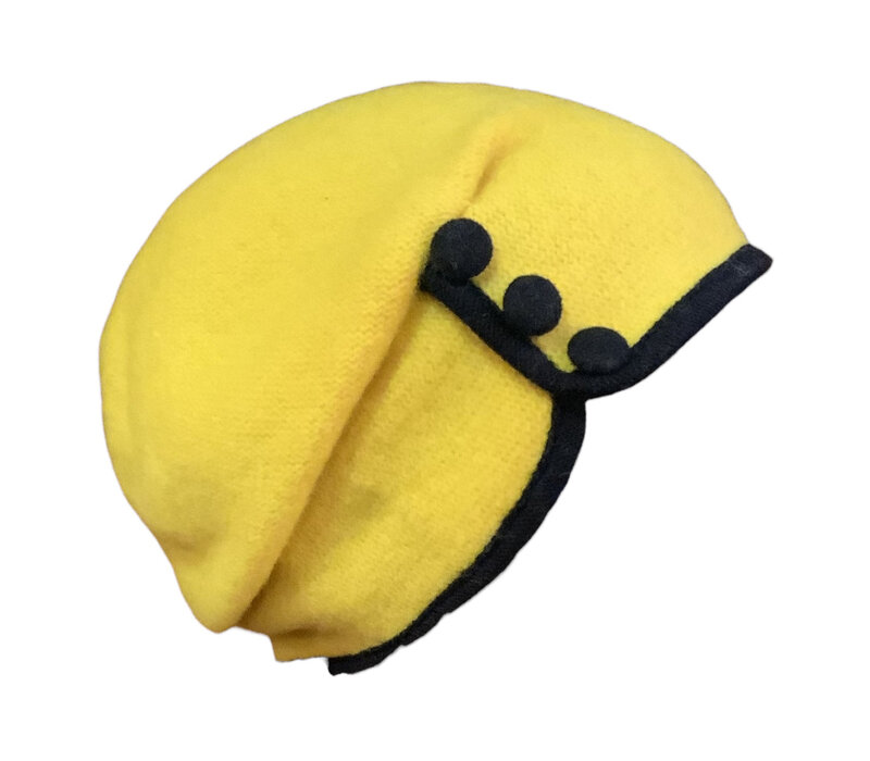 Seeberger 019838 Yellow Boiled Wool w/Buttons