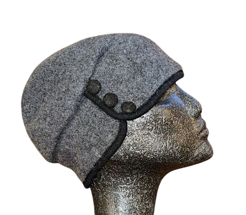 Seeberger 019838 Anthracite Boiled Wool w/Buttons