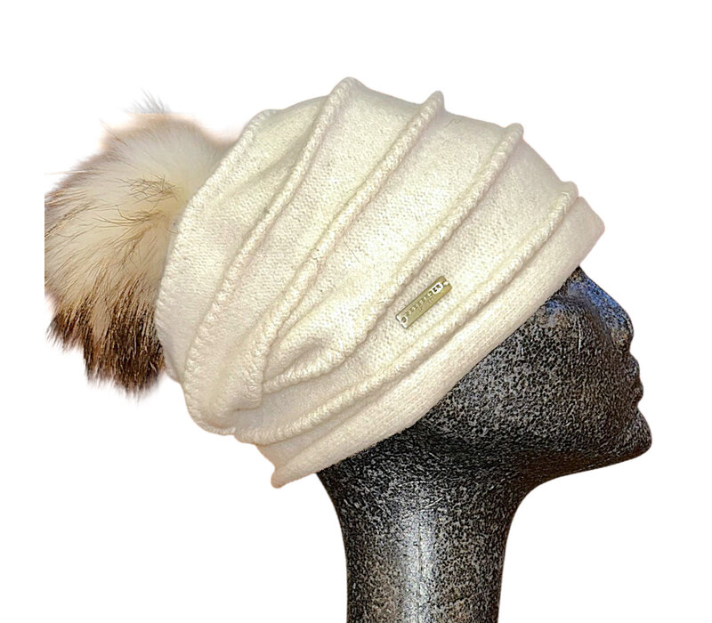 Seeberger 018745 Off-White Boiled Wool Headsock