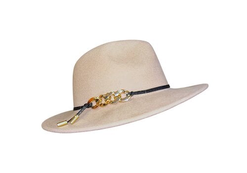 Seeberger Seeberger 019871 Camel Woolfelt Fedora W/chain