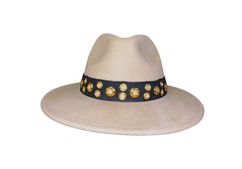 Seeberger Seeberger 019873 Camel Woolfelt Eyelet Fedora