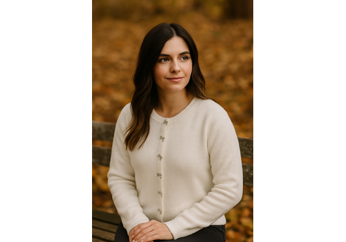 EsQualo A/W Esqualo 07719 Bow Button Soft Cream Sweater