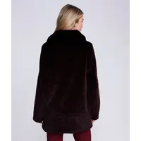 Pia Rossini DONATELLA Faux Fur Burgundy Coat
