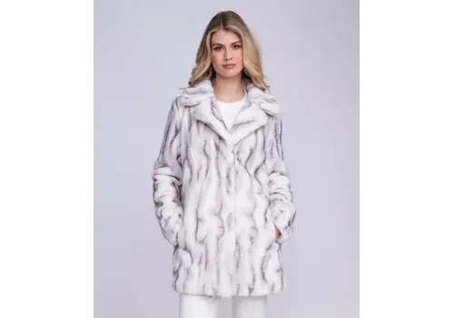 PIA ROSSINI A/W Pia Rossini MARILYN Faux Fur Silver Grey  Coat