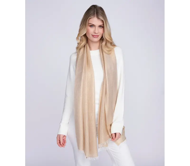 Pia Rossini HALLIE Gold Metallic Scarf