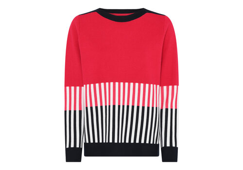 Micha S/S Micha 180 150 Red/Navy Stripe Sweater