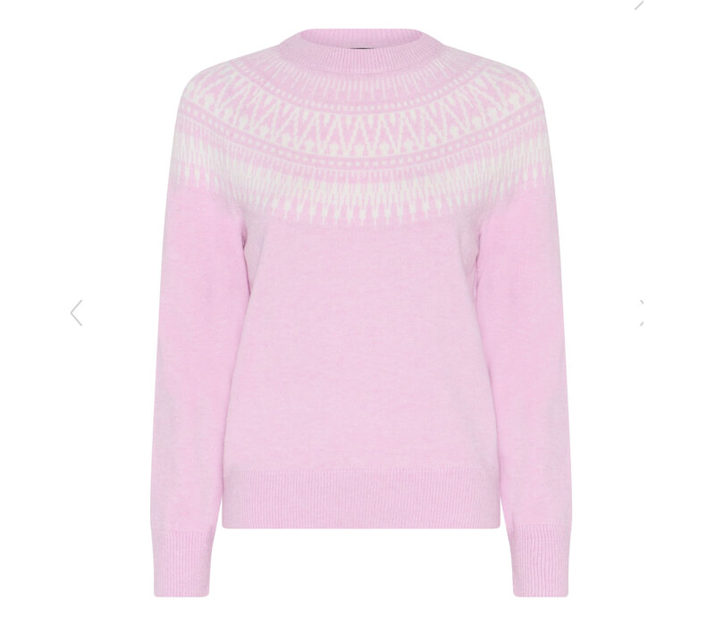 Micha 180 153 Rose/Off White Knit Sweater
