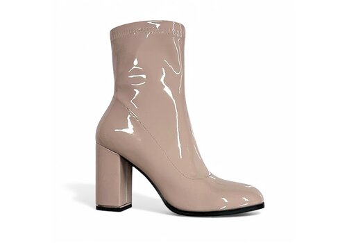 REDZ REDZ F830 Nude Patent Block Heel Boots