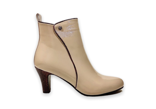 REDZ REDZ D3136 Beige Patent Boots