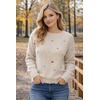 MD’M MD’M 3.50.156.01 Oatmeal Sweater w/Hearts