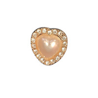Button Cover LOVEY DOVEY Crystal Heart