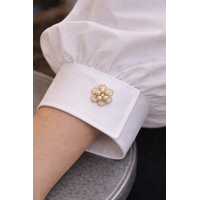 Button Cover MOTHER OF PEARL Flower