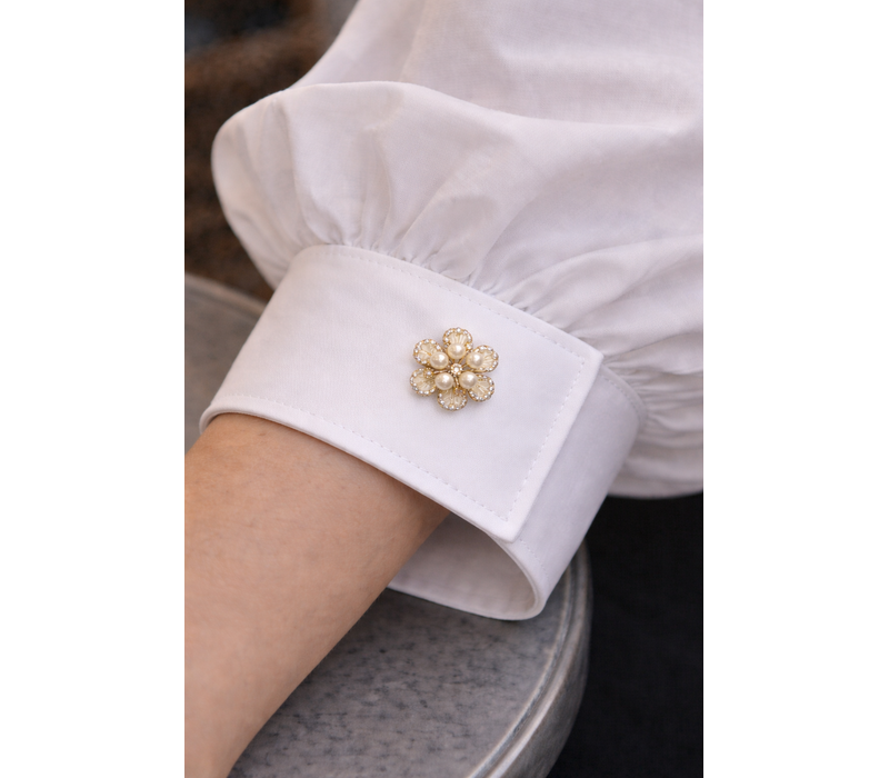 Button Cover MOTHER OF PEARL Flower