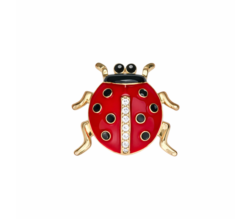 Button Cover DOTTY Red Ladybug