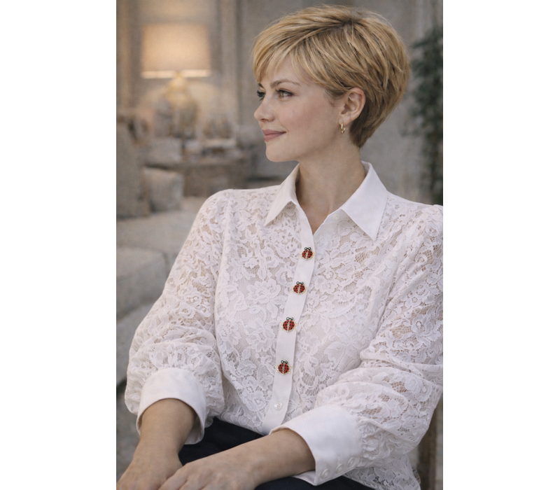 Button Cover DOTTY Red Ladybug