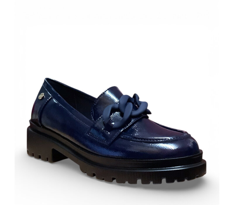 REDZ DF1619-B Navy Chain Loafer