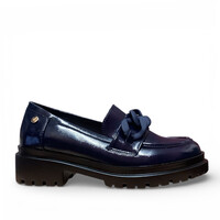 REDZ DF1619-B Navy Chain Loafer