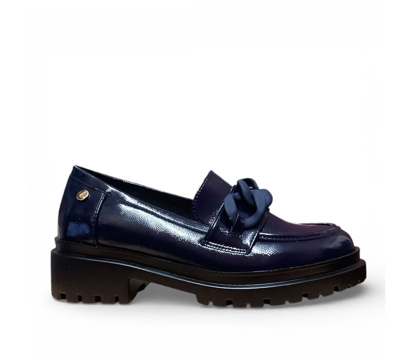 REDZ DF1619-B Navy Chain Loafer