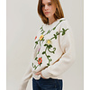 Mooya FM001 Cream Embroidered Sweater