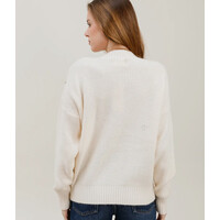 Mooya FM001 Cream Embroidered Sweater