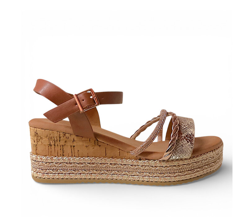 Redz VC 6W8913-40 Tan/Gold Sandals Tan/Gold