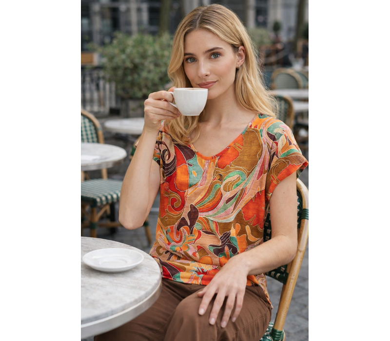 Bariloche COMPAS Tangerine Tee Shirt