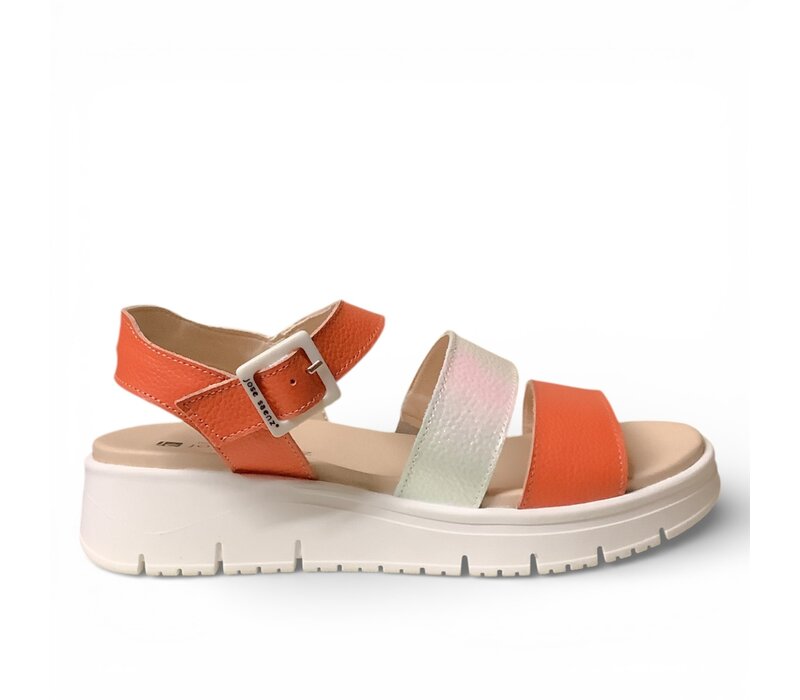 Jose Saenz 2155 Coral/White Sandals