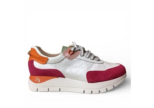Jose Saenz Jose Saenz 2287 Wht/Pink/Orn Laced Sneakers