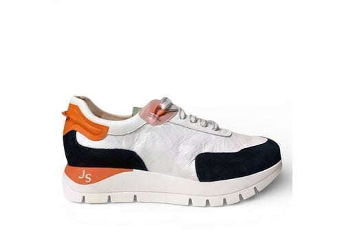 Jose Saenz Jose Saenz 2287 Wht/Navy/Orn Laced Sneakers