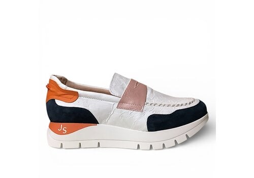 Jose Saenz Jose Saenz 2290 Wht/Navy/Orn Slip-ons