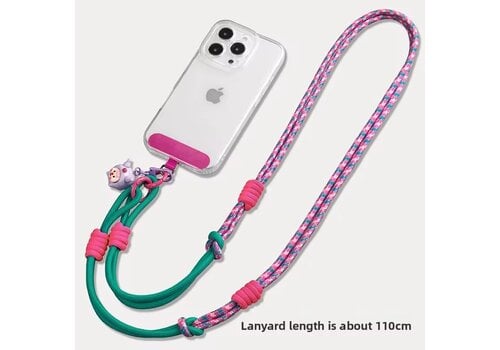 Footprints Mobile Phone Purple Little Doll X-Body Lanyard