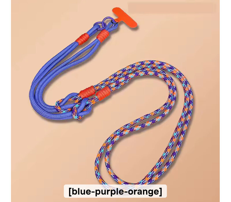 Mobile Phone Purple/Orange X-Body Lanyard