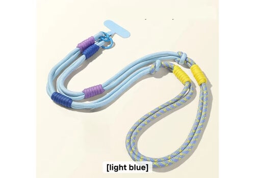 Footprints Mobile Phone Light Blue X-Body Lanyard