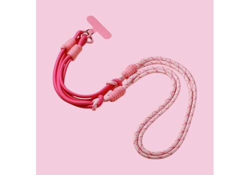 Footprints Mobile Phone Shocking Pink X-Body Lanyard