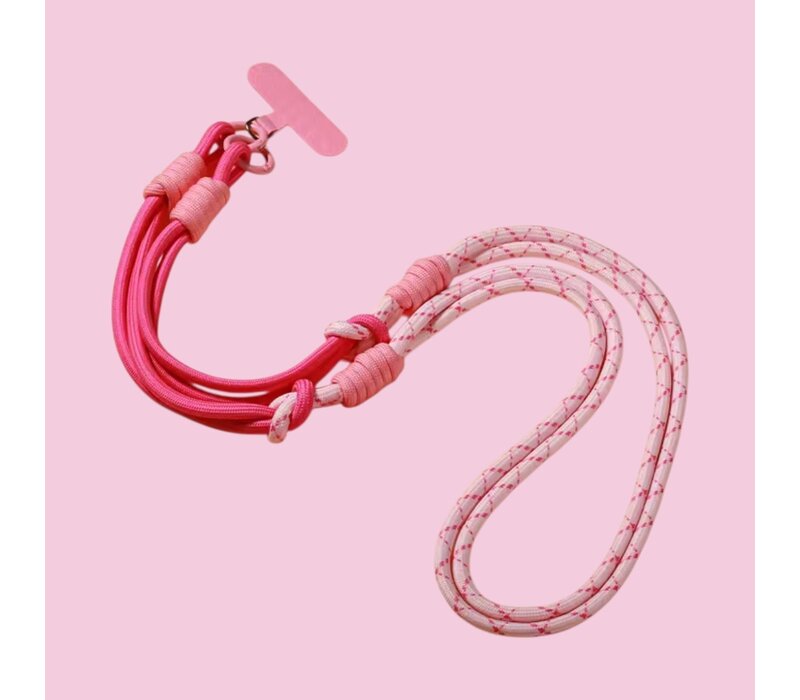 Mobile Phone Shocking Pink X-Body Lanyard