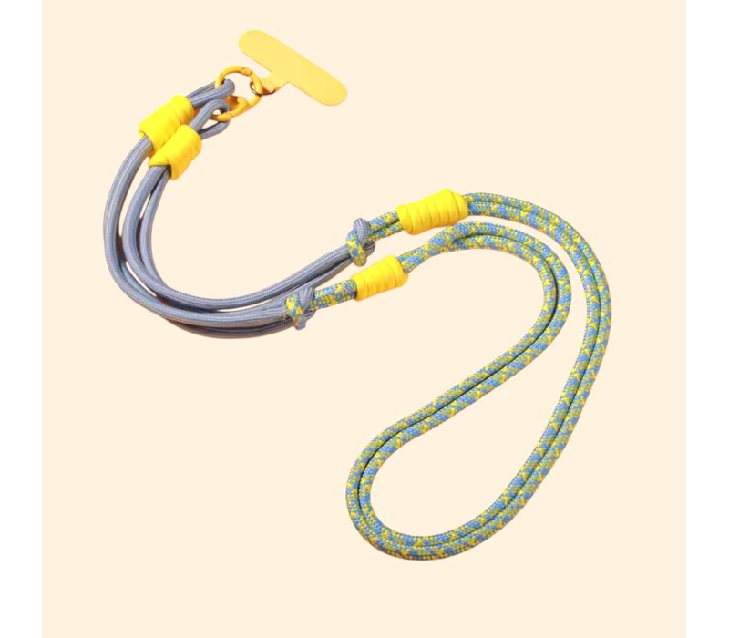 Mobile Phone Dark Blue/Yellow X-Body Lanyard