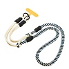 Footprints Mobile Phone Navy/Beige X-Body Lanyard