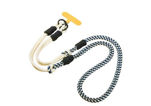 Footprints Mobile Phone Navy/Beige X-Body Lanyard