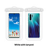 Waterproof Phone Pouch White with Lanyard