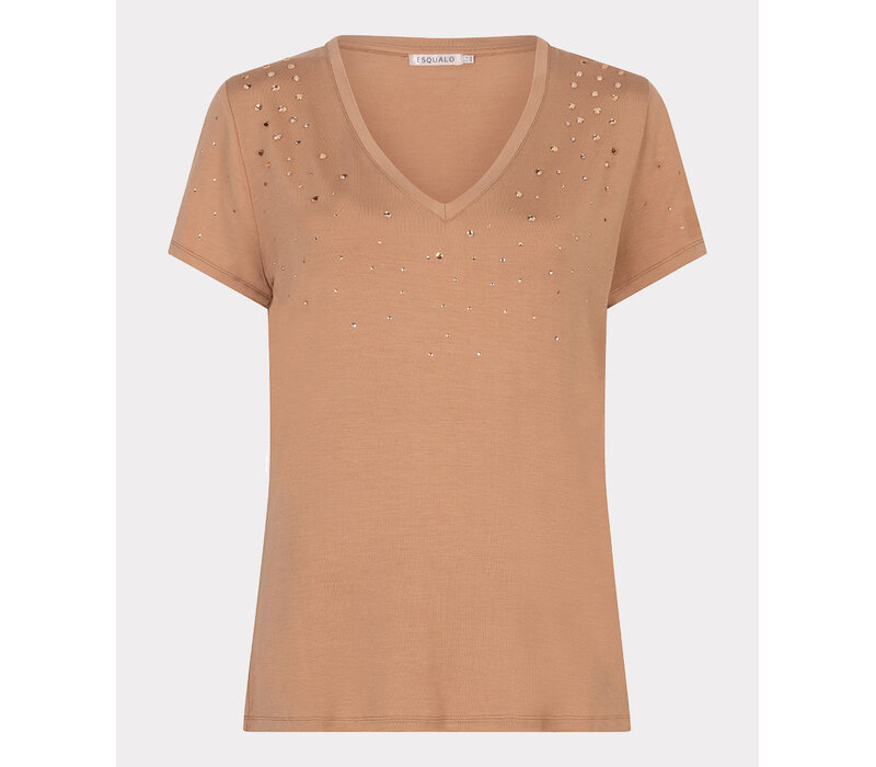 Esqualo 30019 Cappuchino V/Neck Diamanté