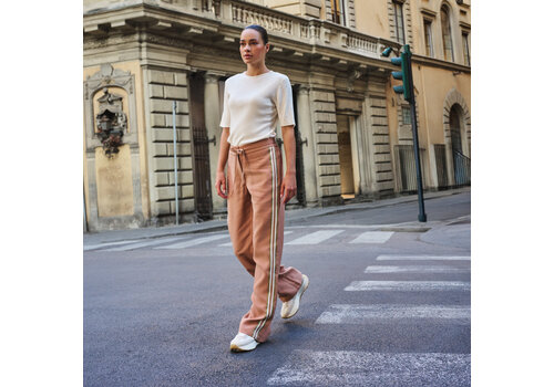 EsQualo S/S Esqualo 05009 Cappuccino side Taped Trousers